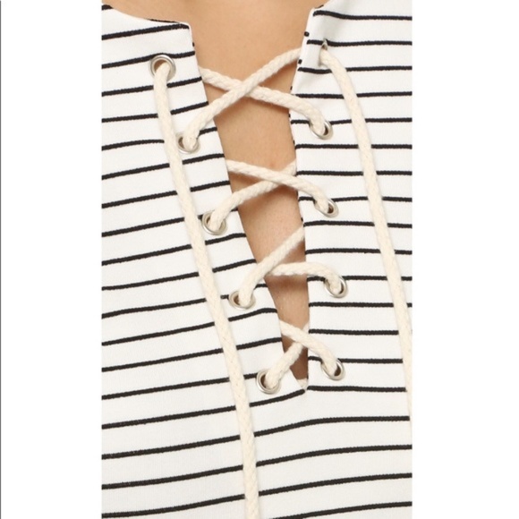 Amanda Uprichard Leighton Lace Up Striped Dress S‎ - Picture 5 of 16